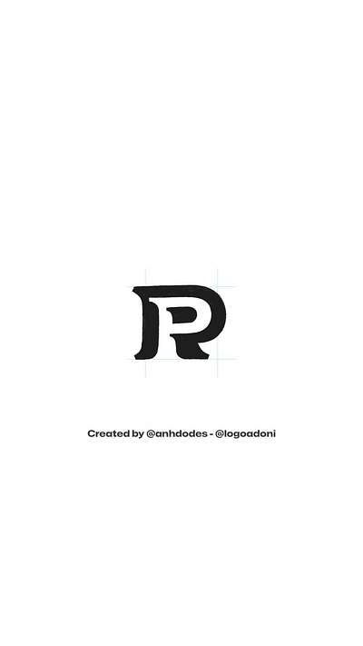 Modern RP PR monogram typography logo for sale 3d anhdodes animation branding design graphic design illustration lettering logo logo logo design logo designer logodesign minimalist logo minimalist logo design motion graphics ui