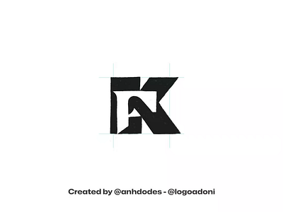 Modern bold FK KF monogram typography logo for sale 3d anhdodes animation branding design graphic design illustration lettering logo logo logo design logo designer logodesign minimalist logo minimalist logo design monogram logo motion graphics ui