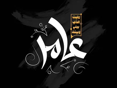 وليت الذي بيني وبينك عامر - Arabic Typography arabic arabic typography calligraphy lettering quotes typography