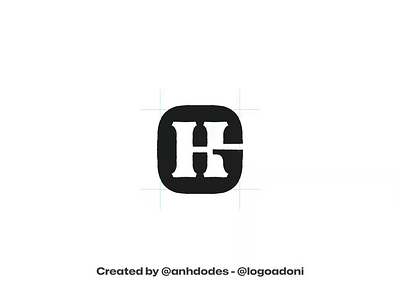 iconic HG GH monogram lettering logo for sale 3d anhdodes animation branding design graphic design illustration letter g logo letter h logo logo logo design logo designer logodesign minimalist logo minimalist logo design motion graphics ui