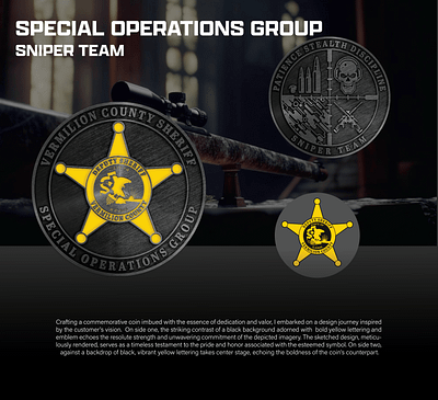 SPECIAL OPERATIONS GROUP SNIPER TEAM 3d animation branding coin comemorative crypto design graphic design illustration logo ui