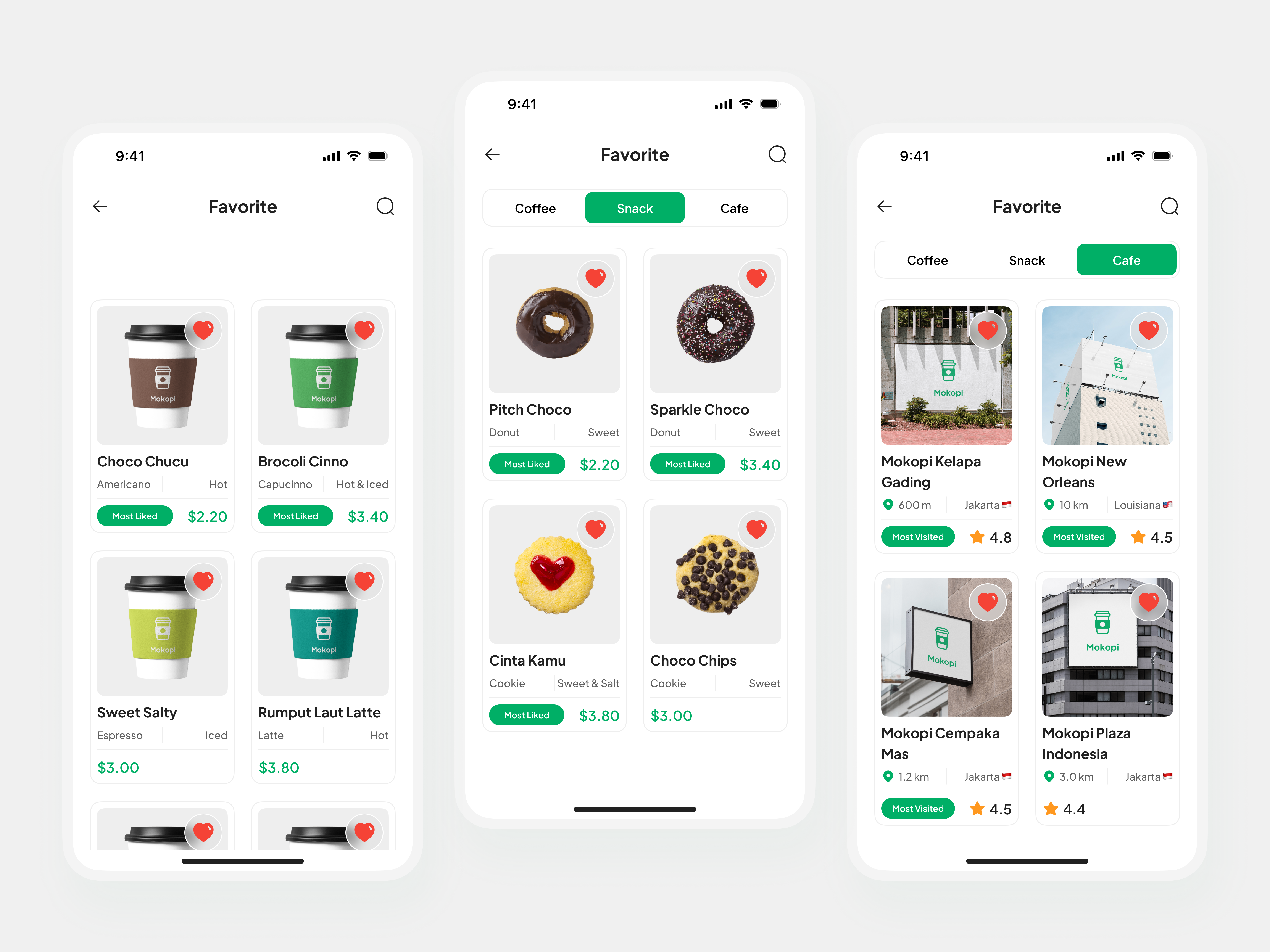Mokopi - Account, Favorite flow | Mobile UI Kit 3d agency ai agent blockchain branding clean dashboard delivery e commerce market minimalist mobile mockup online business saas shopping cart travel ui web3 website design