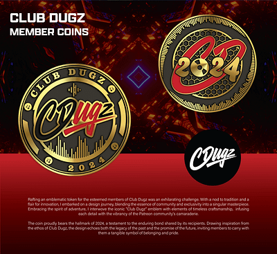 CLUB DUGZ MEMBER COINS comemorative