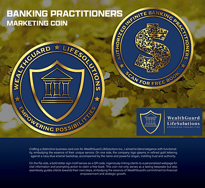 BANKING PRACTITIONERS MARKETING COIN 3d animation branding coin comemorative crypto design graphic design illustration logo ui