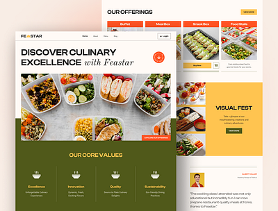 Feastar – Food Catering Website UI business website catering website feastar catering figma design figma template food business food catering modern ui template inspiration ui inspiration ui showcase ui trends uiux design user interface design ux design web design website inspiration