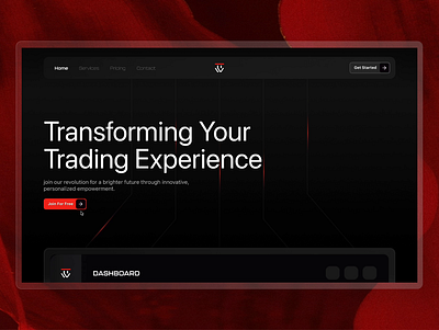 Trading Website Design black dark dark ui design minimal trading ui web web design website