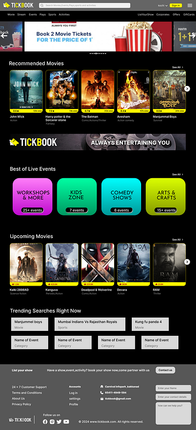 Movie booking app branding graphic design logo movie sites ui