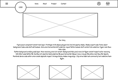 Baker bee website wireframe design figma homepage illustration ui wireframe