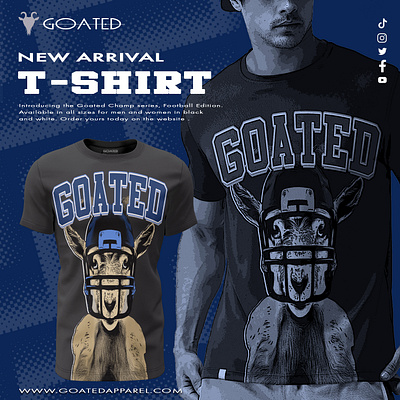 Goated Apparel: Football Edition branding design graphic design illustration typography ui vector