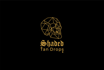 SHADE TAN DROPS branding business logo company logo design geometric geometric tattoo geometry graphic design logo logo design low poly minimal minimalist tattoo polygonal skull skull logo tattoo vector