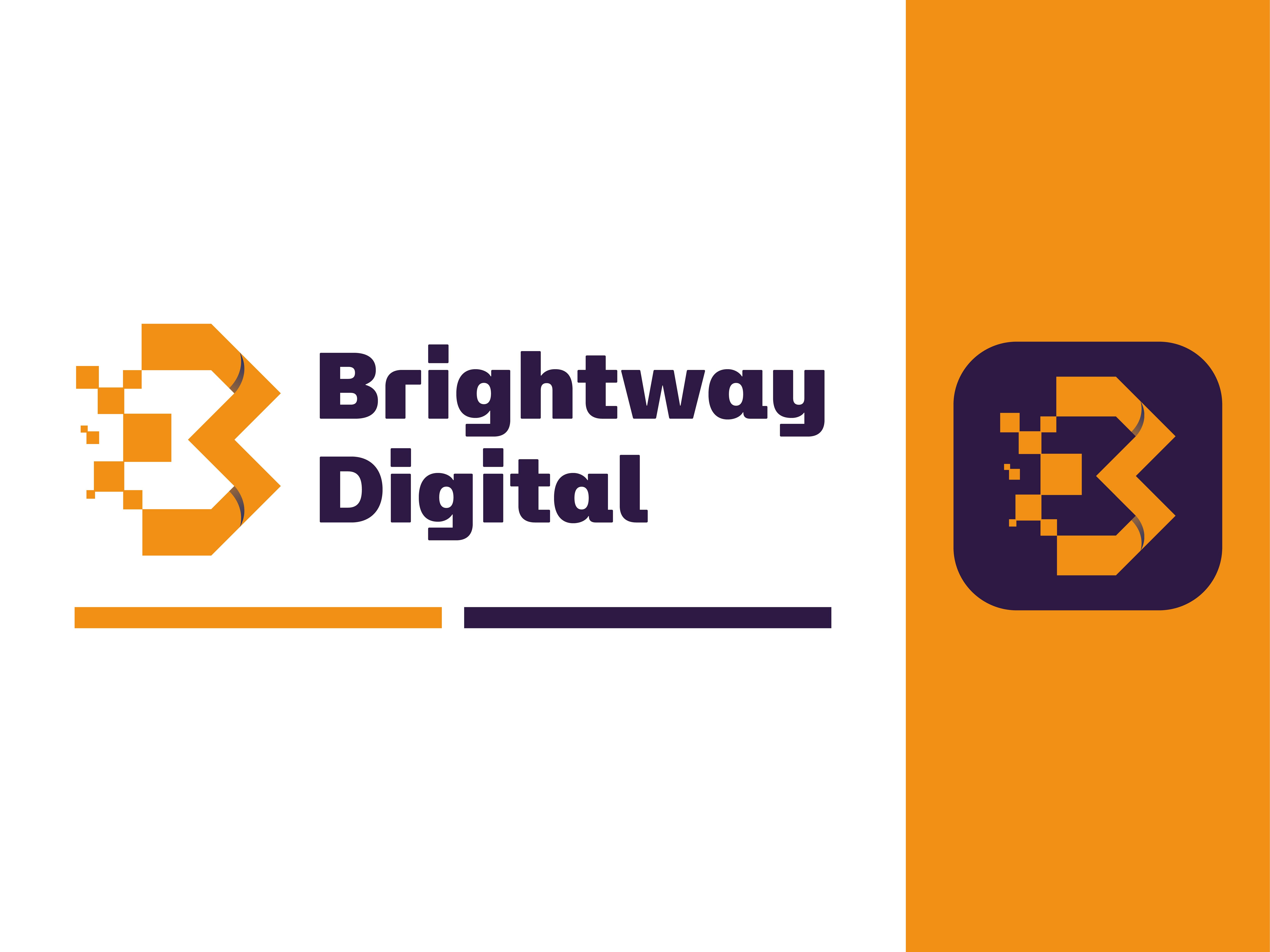 Brightway Digital branding digital graphic design logo marketing post poster ui uiux web