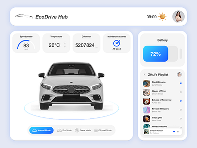 #DailyUI: Day 34 - Automotive Interface ai app automotive automotive interface car dailyui dashboard day34automotive interface design electric vehicle ev mobile playlist ui ui design user interface ux ux design vehicle web