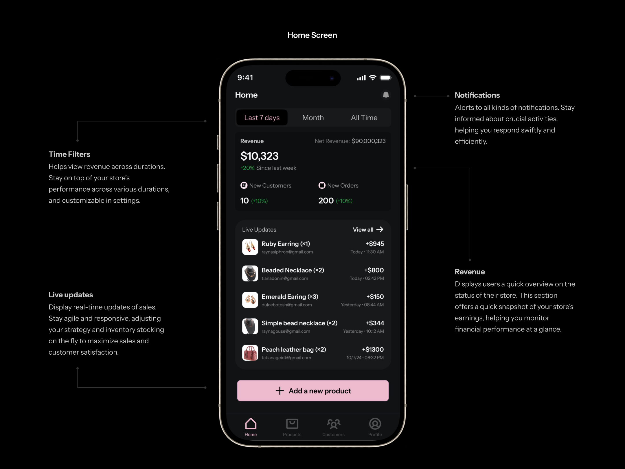 Example of First 30 Screens Mobile App UX/UI Design