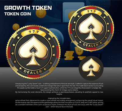 LUCKY SEVEN 777 DEALER 3d animation branding coin comemorative crypto design graphic design illustration logo ui