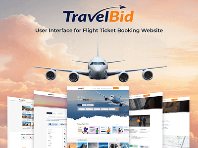 TravelBid - A Flight Booking Website UI adobe booking web ui design dribbble figma graphic design illustration logo mockup shots ui uiux vector
