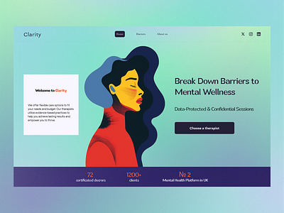Clarity - Mental Health app blokchain branding crypto dashboard design graphic design illustration logo ui