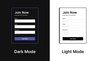 Form — Light Mode & Dark Mode design mobile design ui uiux