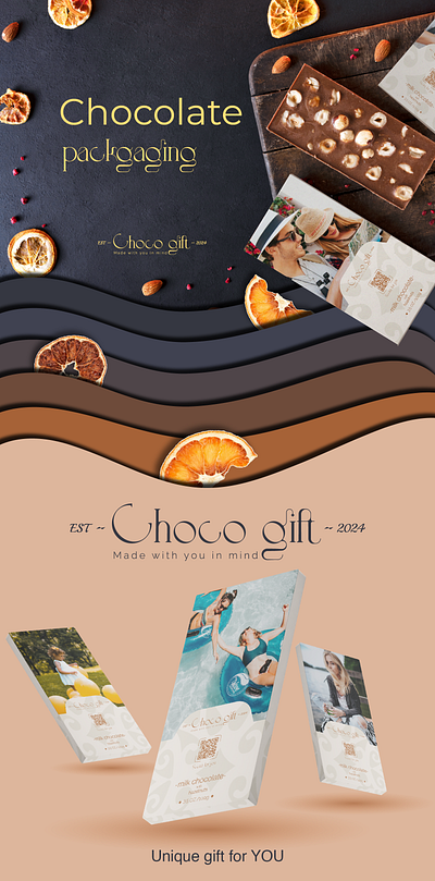 Chocolate packgaging branding chocolate logo luxury minimalist packaging