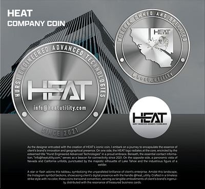 HEAT COMPANY COIN 3d animation branding coin comemorative crypto design graphic design illustration logo ui