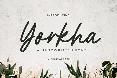 Yorkha - Handwritten Font branding design display font handwritten logo script signature typeface wedding