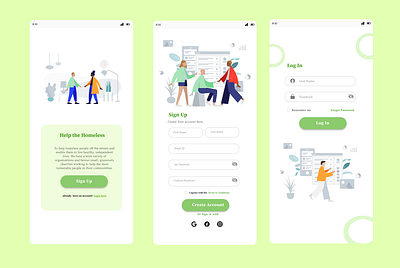 Login & Sign up Screens login open screen sign in sign up ui