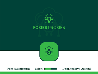 Foxies Proxies Logo graphic design logo