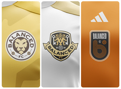 Balanced FC Badge Concepts badge balanced club concepts fc football gold kit lion orange soccer sport