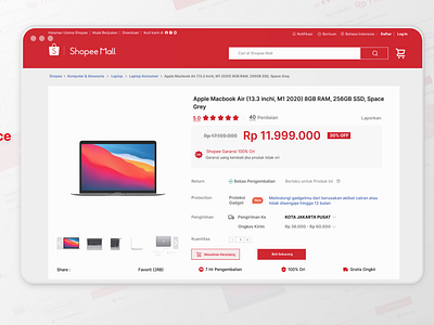 E-Commerce Website Design - Shopee ecommerce mobile app shopee shopee mall ui ui design website design