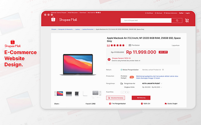 E-Commerce Website Design - Shopee ecommerce mobile app shopee shopee mall ui ui design website design