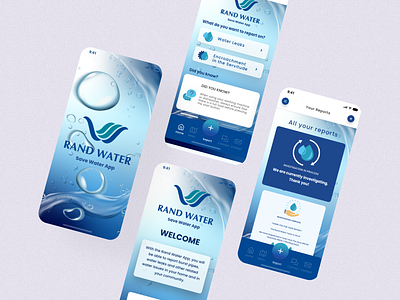 Rand Water app app design branding ui ux