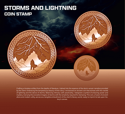 STORMS AND LIGHTNING COIN STAMP comemorative
