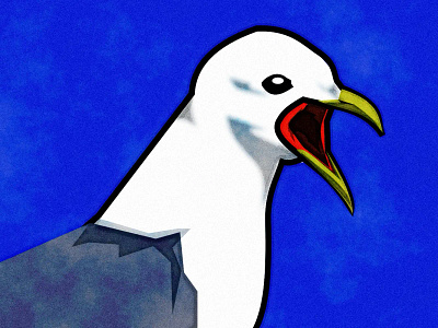 S-Q-A-AARR! - 30 minute doodle doodle gull illustration noise seagull shunte88 vector