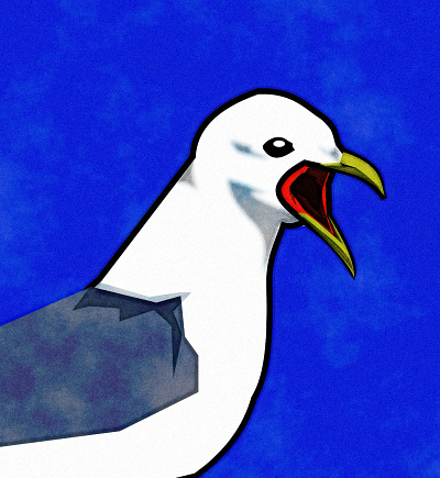 S-Q-A-AARR! - 30 minute doodle doodle gull illustration noise seagull shunte88 vector