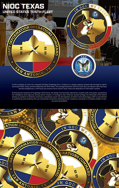NIOC TEXAS UNITED STATES TENTH FLEET comemorative