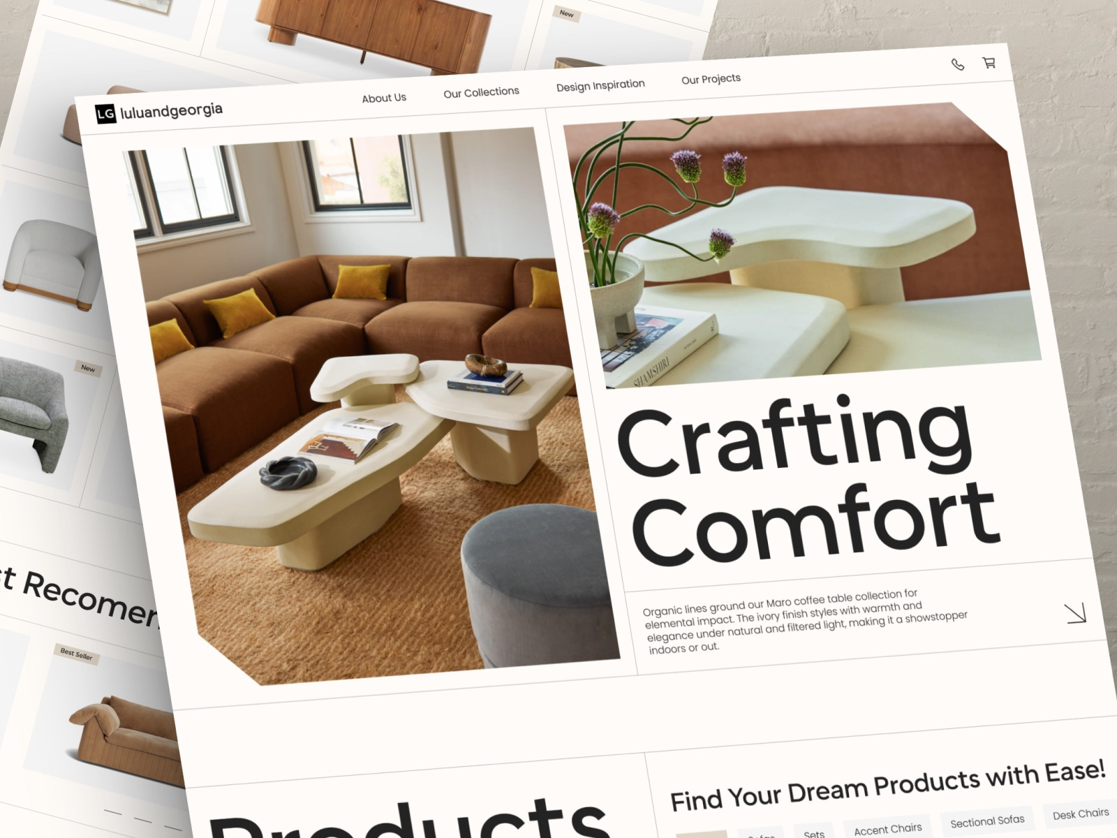 LG - Modern Interior Furniture Shop Website - Product Archive architecture case study clean company profile furniture interior interior design landing page luxury minimalist modern product archive product archive page ui ux web design website website designer website layout