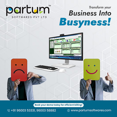 Transform Your Business into Busyness!! billing software billing software erode branding erode software company gst billing software gst billing software erode partum softwares retail billing software retail management software retail software