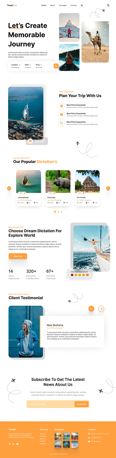 Travel Journey Website advertisement branding design development figma holiday journey landing page marketing service services travel travel app travelling app uiux