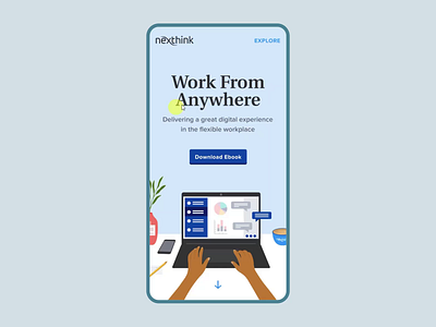 Work from Anywhere Mobile Microsite branding graphic design illustration mobile typography ui ux