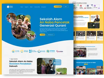 School Landing Page - Sekolah Generasi Quran design graphic design landing page ui uiux ux web