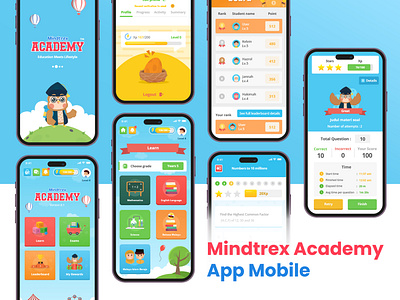 Mindtrex Academy Mobile App Design