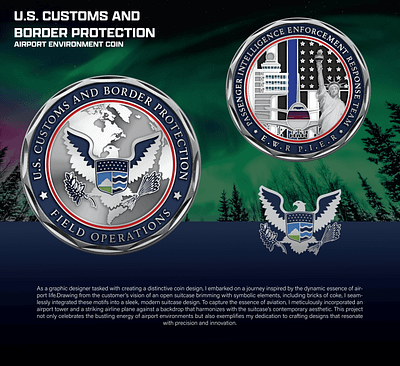 U.S. CUSTOM AND BORDER PROTECTION AIRPORT ENVIRONMENT COIN comemorative