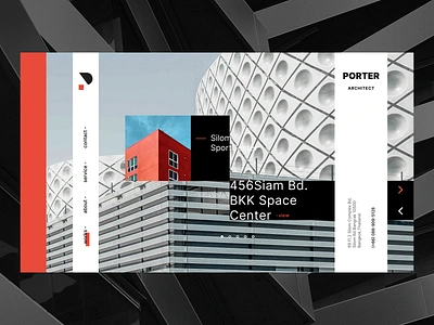 PORTER ARCHITECT landing landing page porter ui ux web webpage website