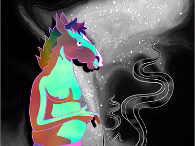 Cosmic Bojack animation branding design graphic design illustration procreate psychedelic