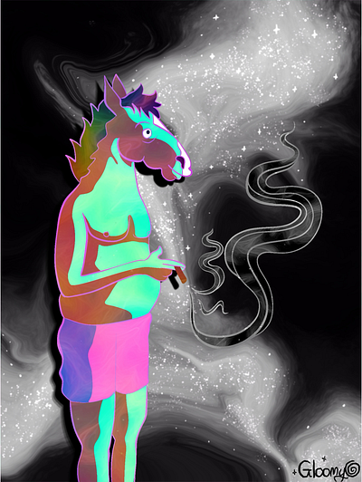 Cosmic Bojack animation branding design graphic design illustration procreate psychedelic