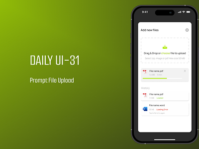 Daily UI-031- Upload daily ui challenge ui ui design