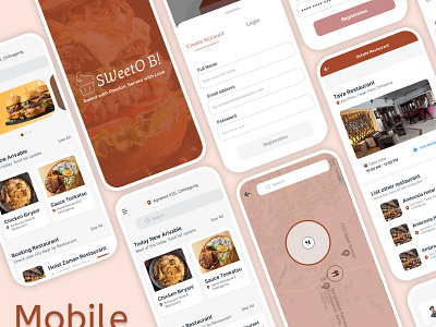 Sweeto B - Food Delivery Mobile App mobile app