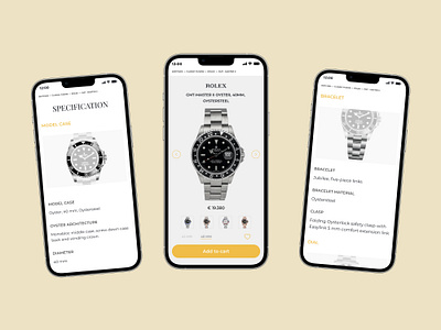 Luxury Watch Ecommerce Mobile Websit app design branding dashboard e commerce graphic design icon design illustration interaction design landing page logo design mobile design product design prototype typography user experience user interface uxui web design wireframe