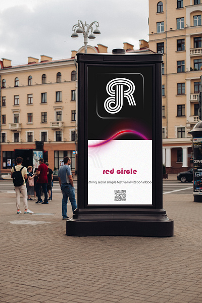 red circle branding graphic design