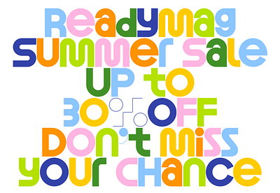 Summer sale at Readymag branding color graphic design typography webdesign