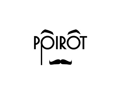 Poirot agatha christies criminal design detective graphic design logo poirot